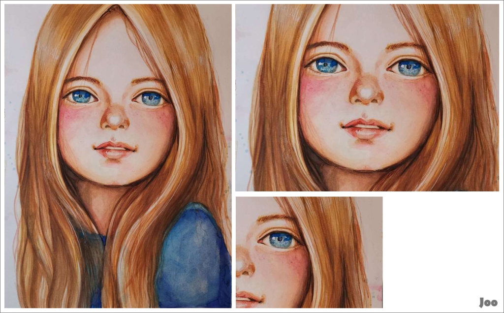 ART: Watercolor Portrait PAINTING ART [Hope’s Stare]